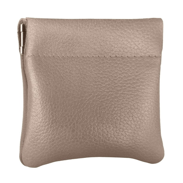 2 PACK Genuine Leather Squeeze Coin Purses Pouches for Women&Men Gift 2 PACK Genuine Leather Squeeze Coin Purses Pouches for Women&Men Gift
